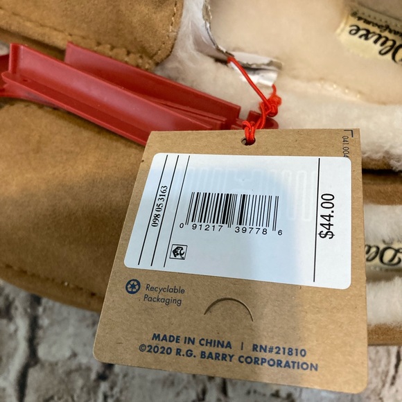 NWT Dluxe by Dearfoama men’s genuine shearling warm & comfy slippers shoes 11 - Picture 11 of 11